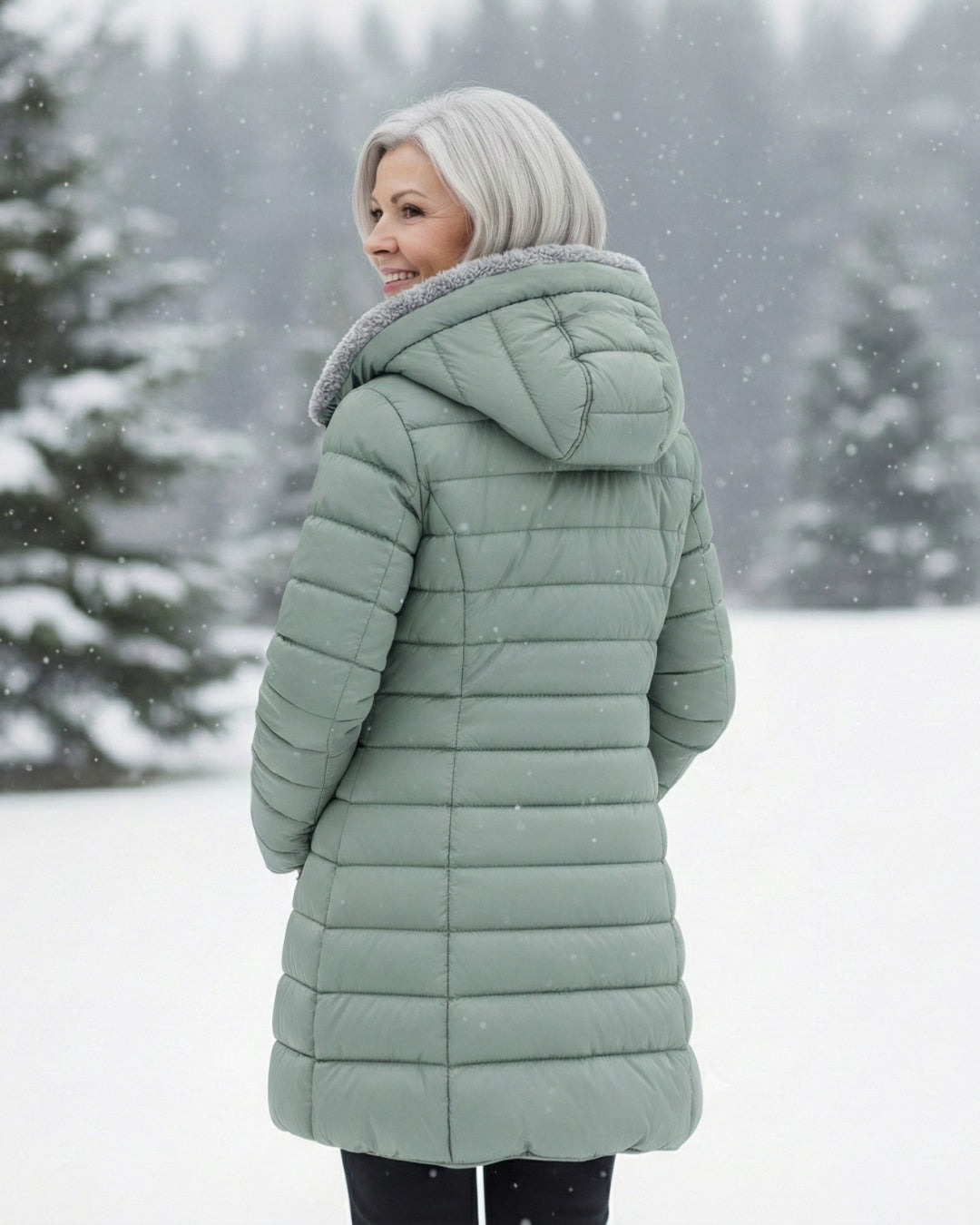 ELIZA & MAREN | FLEECE-LINED PUFFER COAT FOR WOMEN