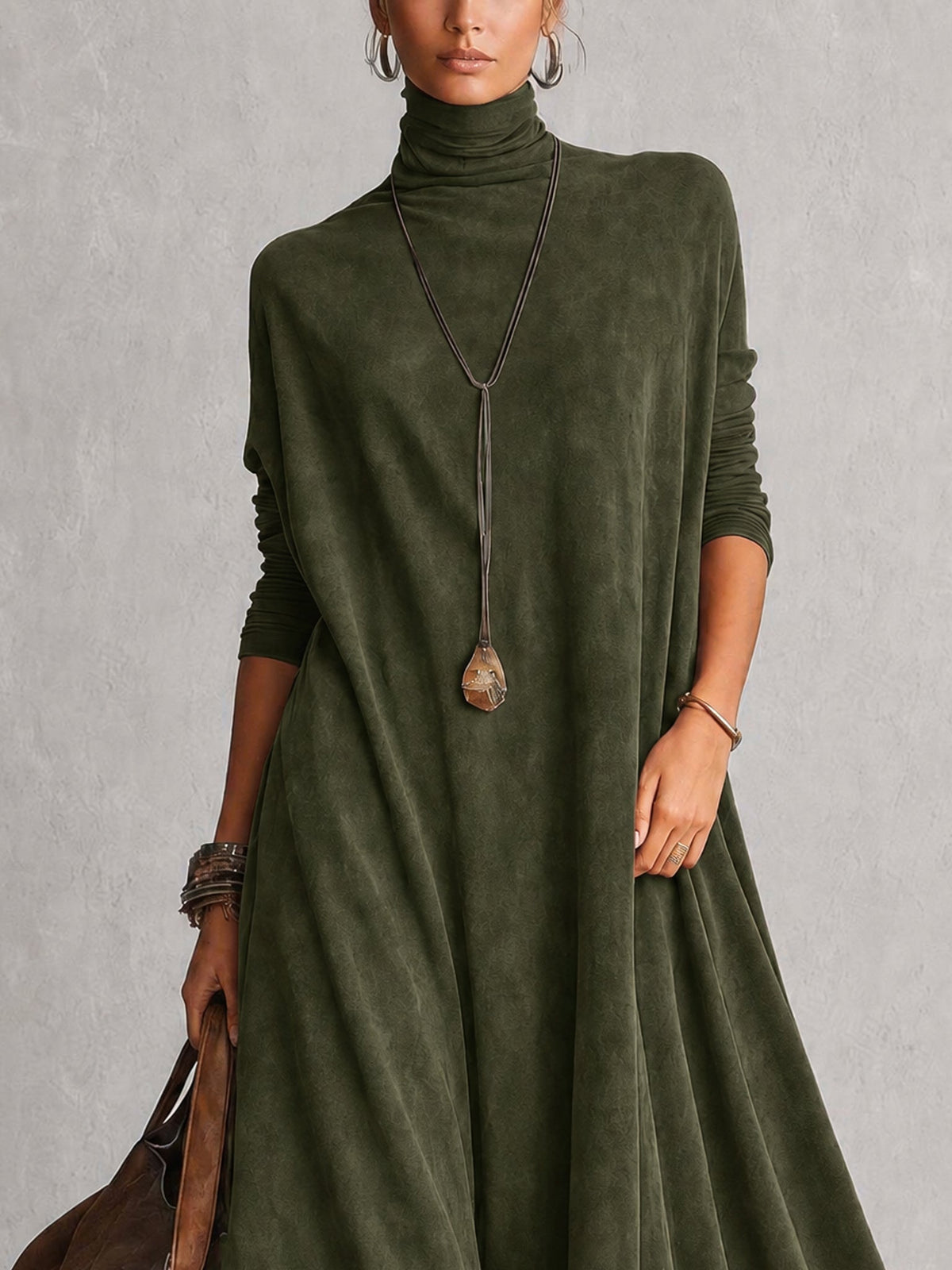 ELIZA & MAREN | SUEDE-EFFECT LACE MAXI DRESS FOR WOMEN