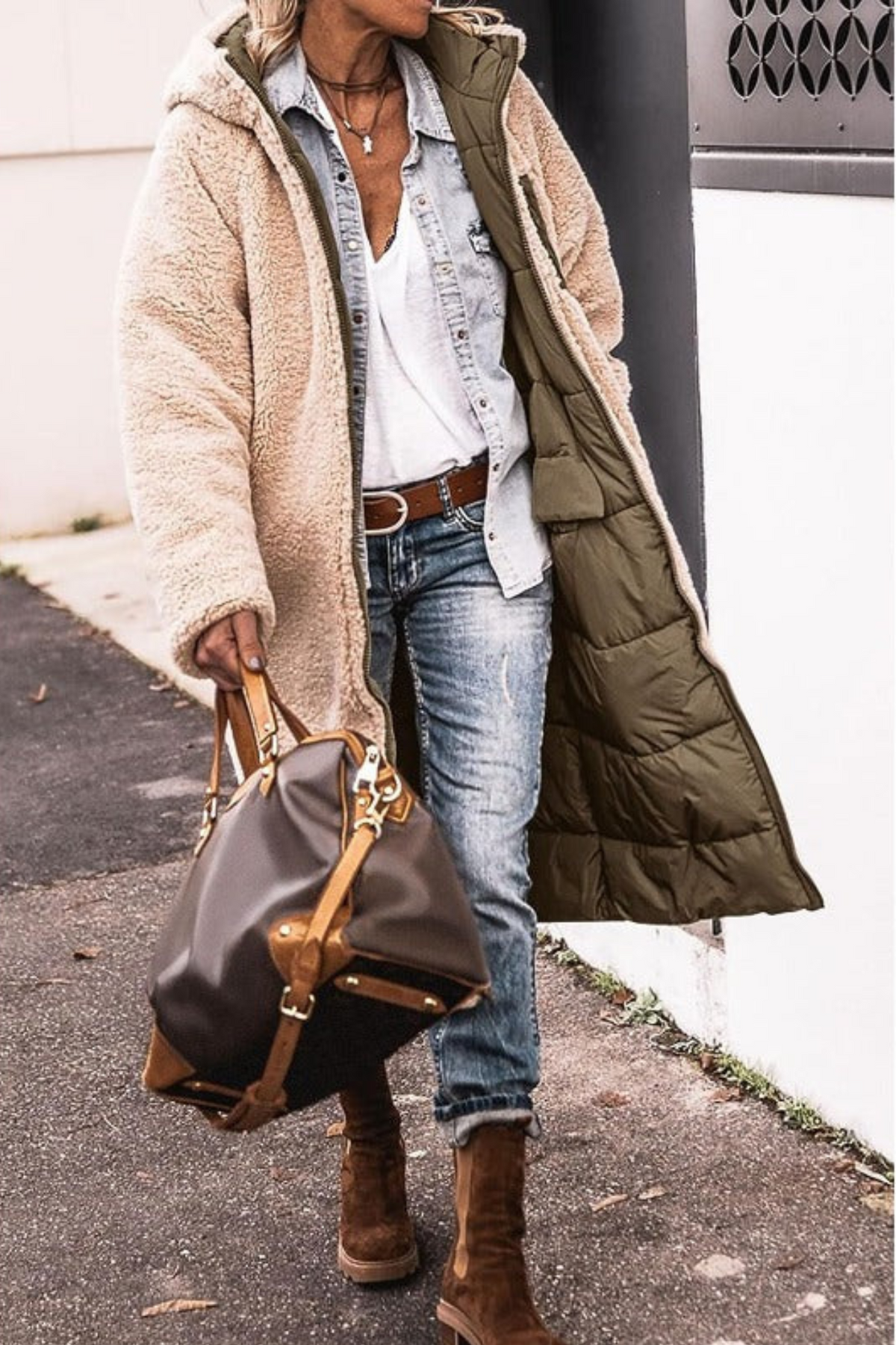 ELIZA & MAREN | LONG HOODED QUILTED COAT FOR WOMEN