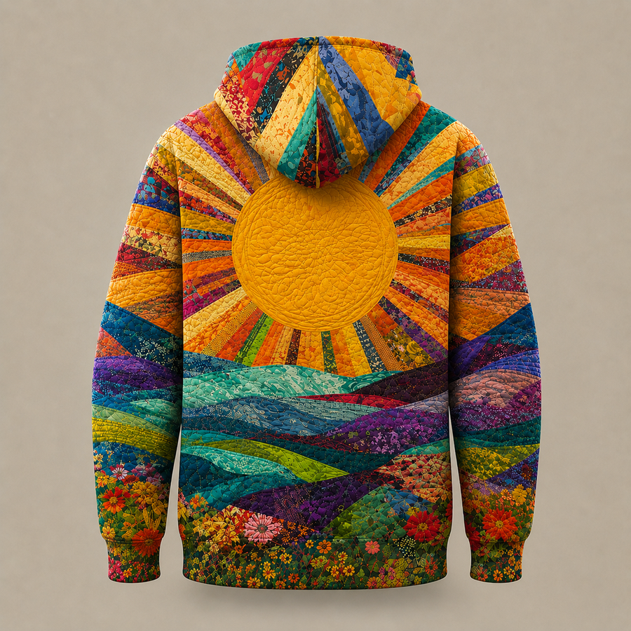 ELIZA & MAREN | PATCHWORK PULLOVER HOODIE FOR WOMEN