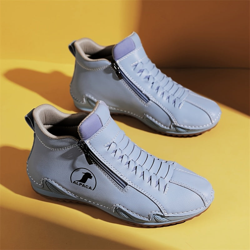 ELIZA & MAREN | SIDE ZIP ANKLE SNEAKERS FOR WOMEN