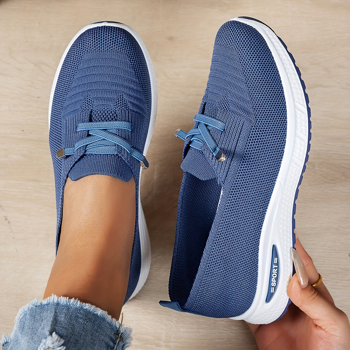 ELIZA & MAREN | STRETCH FABRIC EVERYDAY SNEAKERS FOR WOMEN