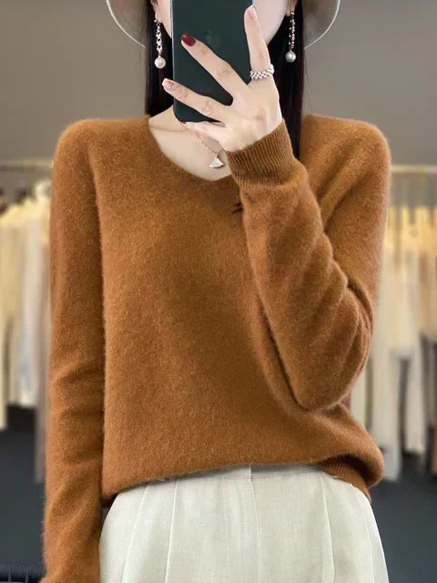 ELIZA & MAREN | CLASSIC V-NECK KNIT SWEATER FOR WOMEN