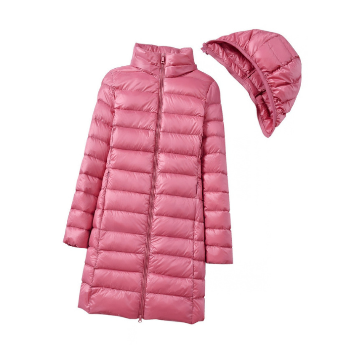 ELIZA & MAREN | HORIZONTAL QUILTED ZIP COAT FOR WOMEN