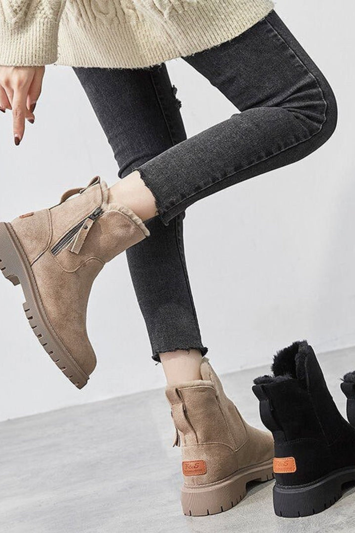 ELIZA & MAREN | PLATFORM WINTER ANKLE BOOTS FOR WOMEN
