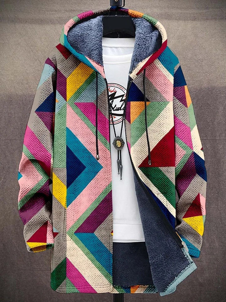 ELIZA & MAREN | MULTICOLOR PRINT HOODED CARDIGAN FOR WOMEN