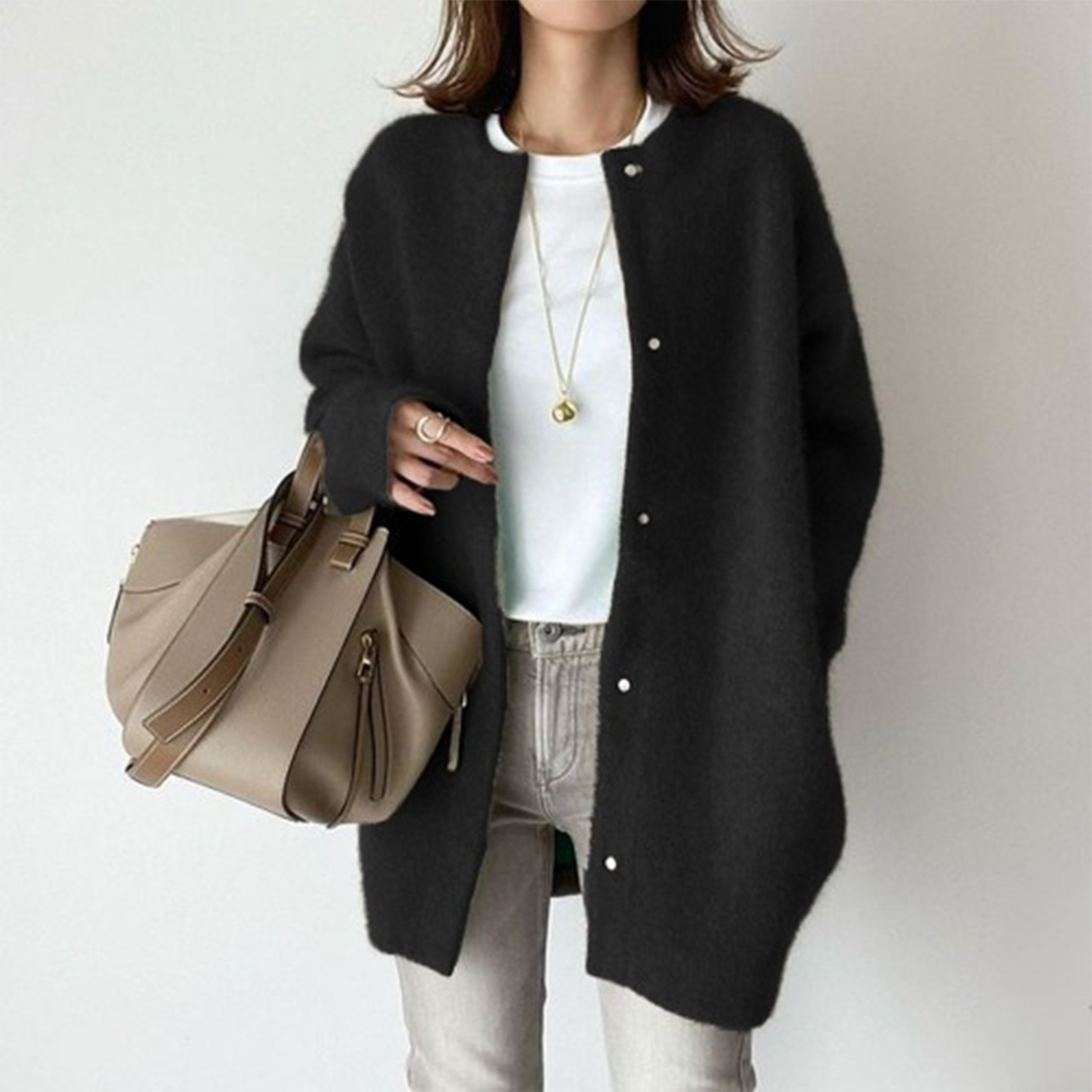 ELIZA & MAREN | LONG BUTTON FRONT CARDIGAN FOR WOMEN