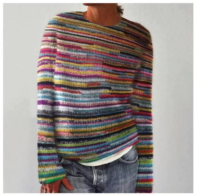 ELIZA & MAREN | RELAXED RETRO KNIT SWEATER FOR WOMEN