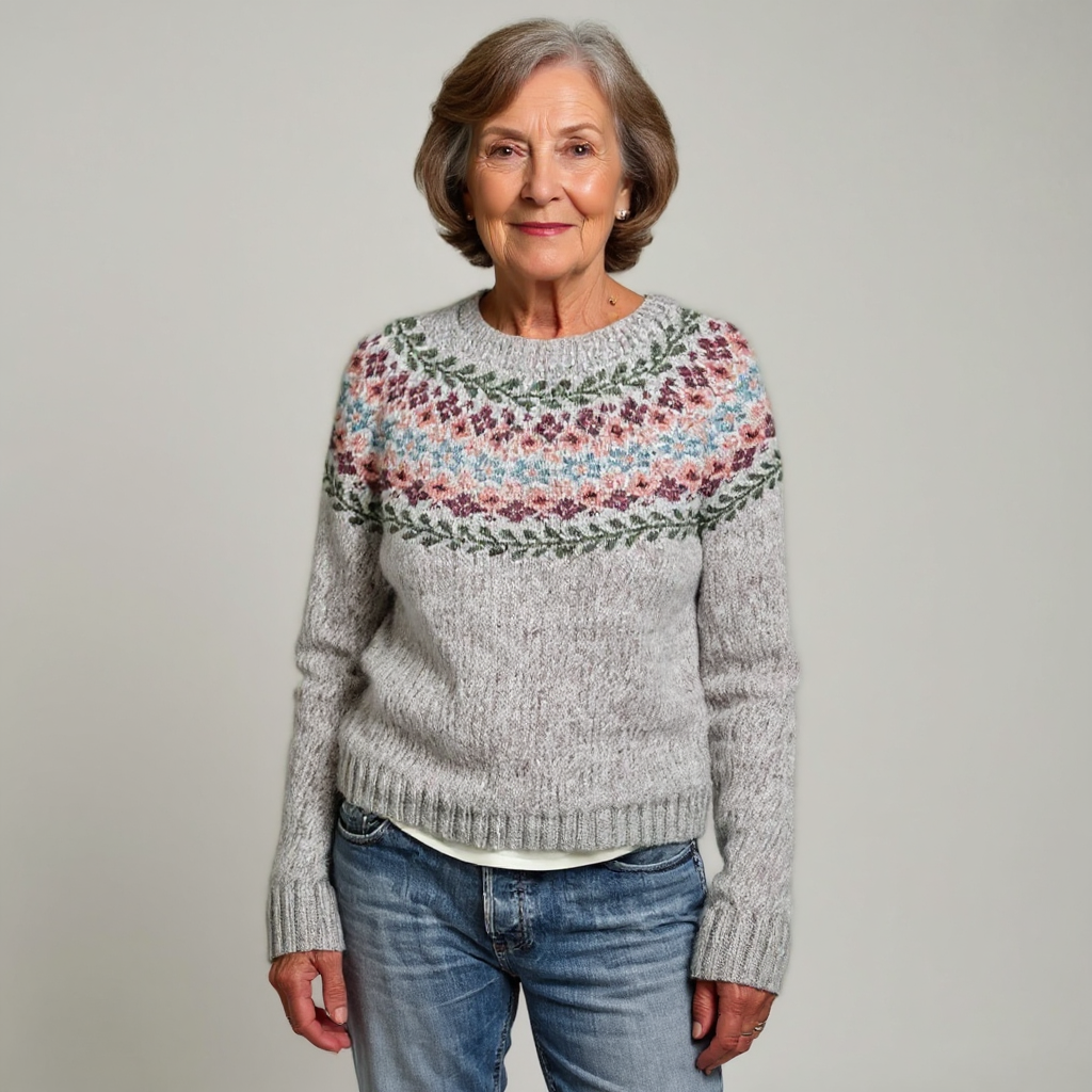 ELIZA & MAREN | RELAXED PATTERN KNIT JUMPER FOR WOMEN