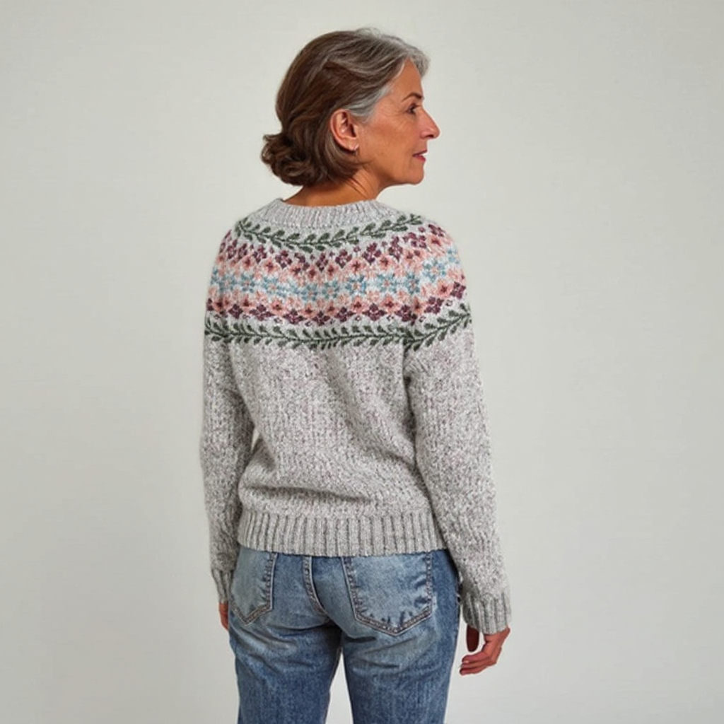 ELIZA & MAREN | RELAXED PATTERN KNIT JUMPER FOR WOMEN
