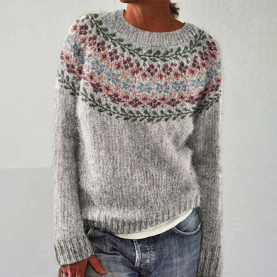 ELIZA & MAREN | RELAXED PATTERN KNIT JUMPER FOR WOMEN