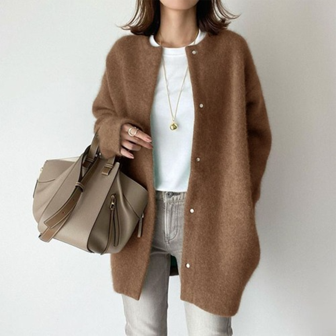 ELIZA & MAREN | LONG BUTTON FRONT CARDIGAN FOR WOMEN