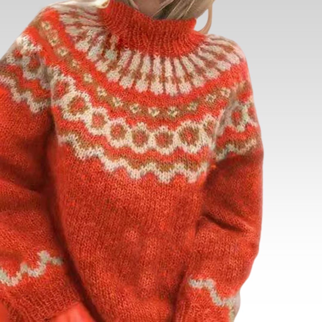ELIZA & MAREN | CLASSIC MULTICOLOR KNIT SWEATER FOR WOMEN