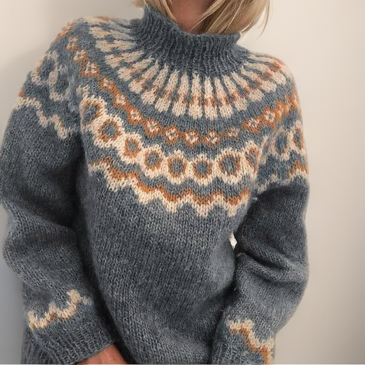ELIZA & MAREN | CLASSIC MULTICOLOR KNIT SWEATER FOR WOMEN