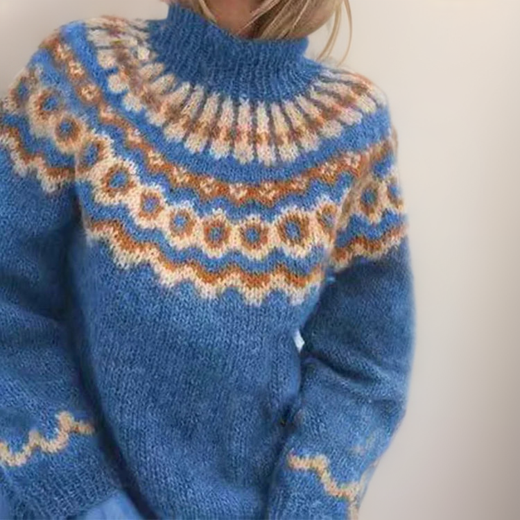 ELIZA & MAREN | CLASSIC MULTICOLOR KNIT SWEATER FOR WOMEN