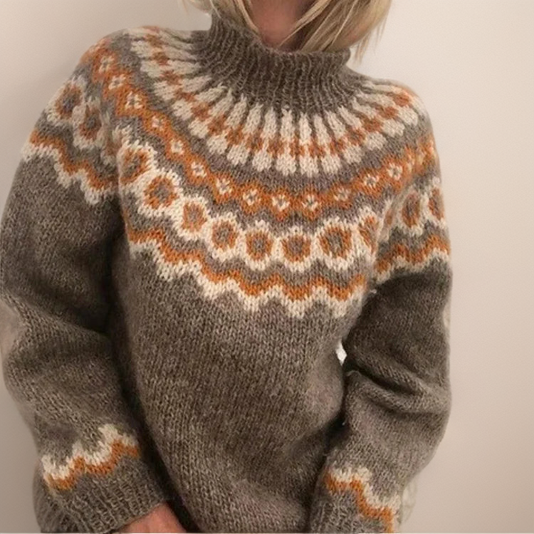 ELIZA & MAREN | CLASSIC MULTICOLOR KNIT SWEATER FOR WOMEN