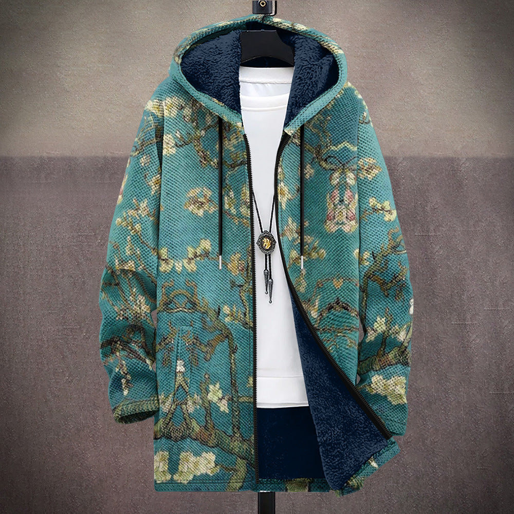 ELIZA & MAREN | TEAL GOLD HOODED CARDIGAN FOR WOMEN