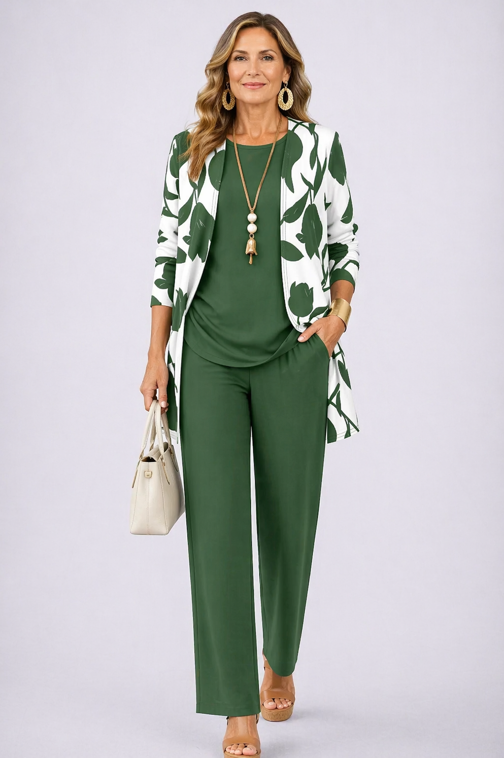 ELIZA & MAREN | BRENDA CONTRAST THREE-PIECE SET FOR WOMEN