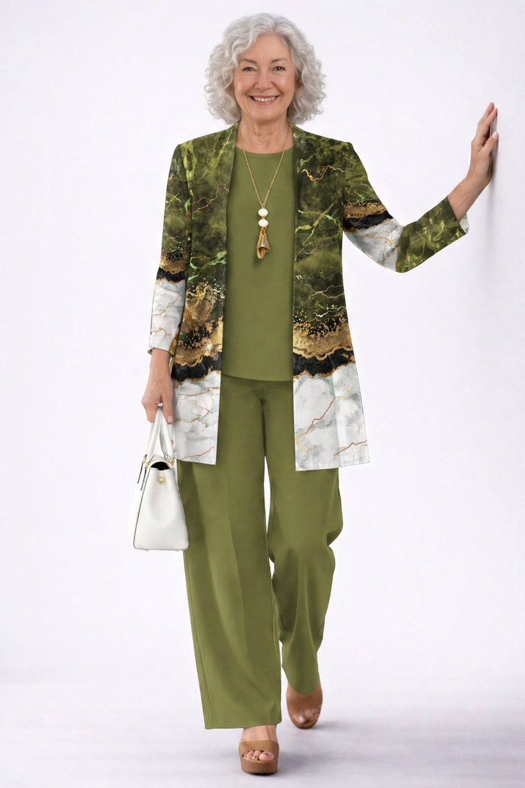 ELIZA & MAREN | DEBORAH OLIVE THREE-PIECE SET FOR WOMEN