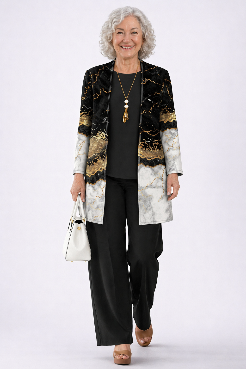 ELIZA & MAREN | YVONNE MARBLE THREE-PIECE SET FOR WOMEN