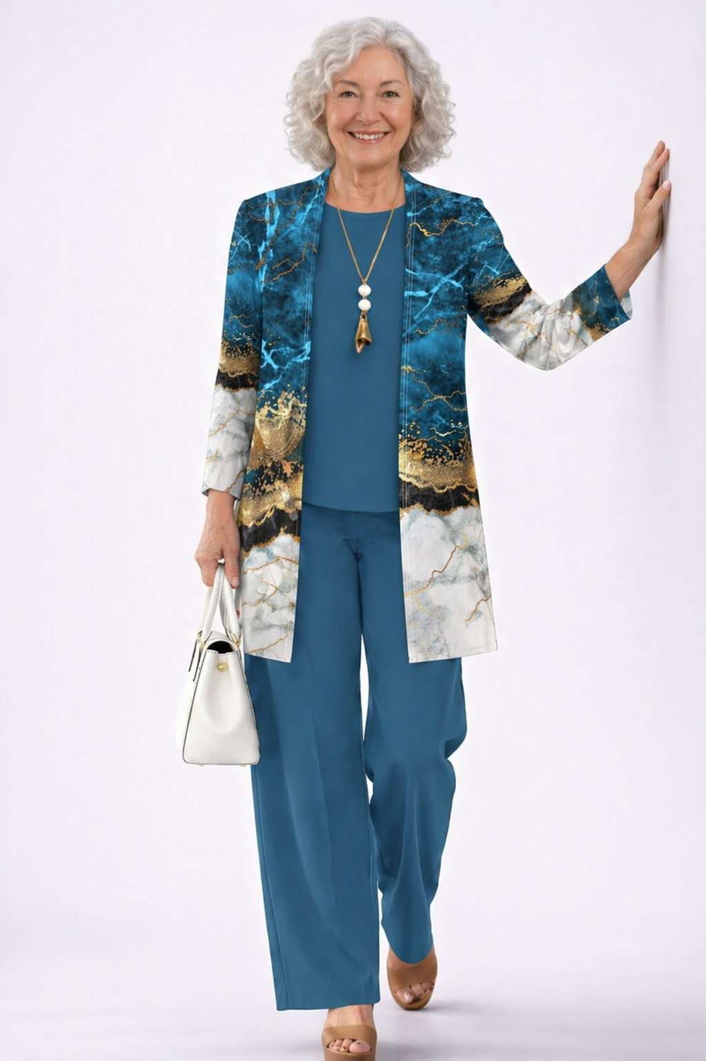 ELIZA & MAREN | TERESA MARBLE THREE-PIECE SET FOR WOMEN