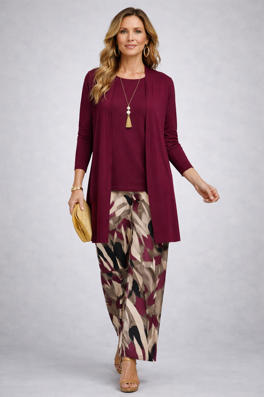 ELIZA & MAREN | FIAMMA PURPLE THREE-PIECE SET FOR WOMEN