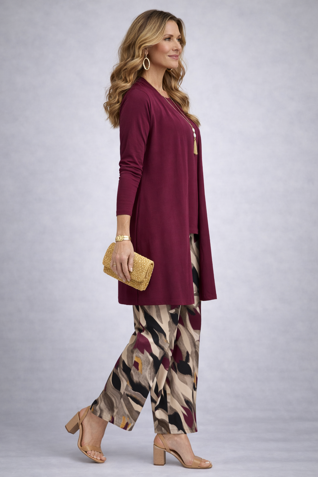 ELIZA & MAREN | FIAMMA PURPLE THREE-PIECE SET FOR WOMEN
