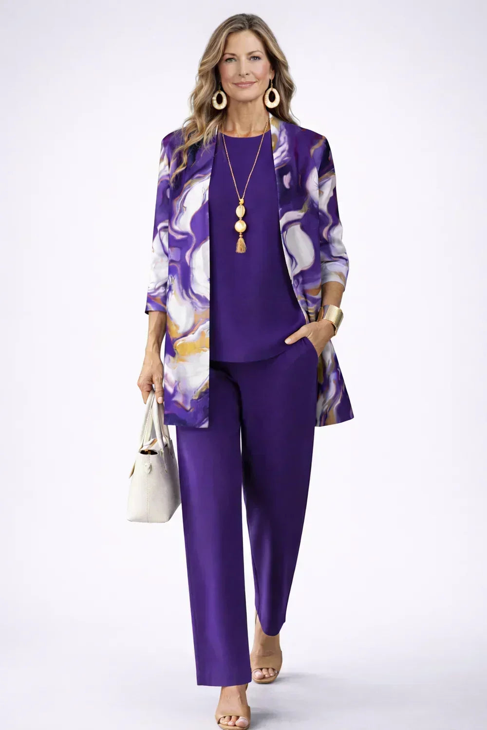 ELIZA & MAREN | SARA CONTRAST THREE-PIECE SET FOR WOMEN