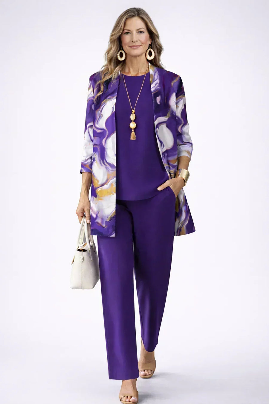 ELIZA & MAREN | SARA CONTRAST THREE-PIECE SET FOR WOMEN