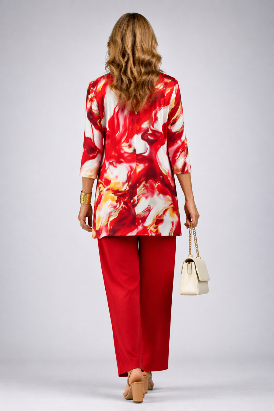 ELIZA & MAREN | GELSEY RED THREE-PIECE SET FOR WOMEN