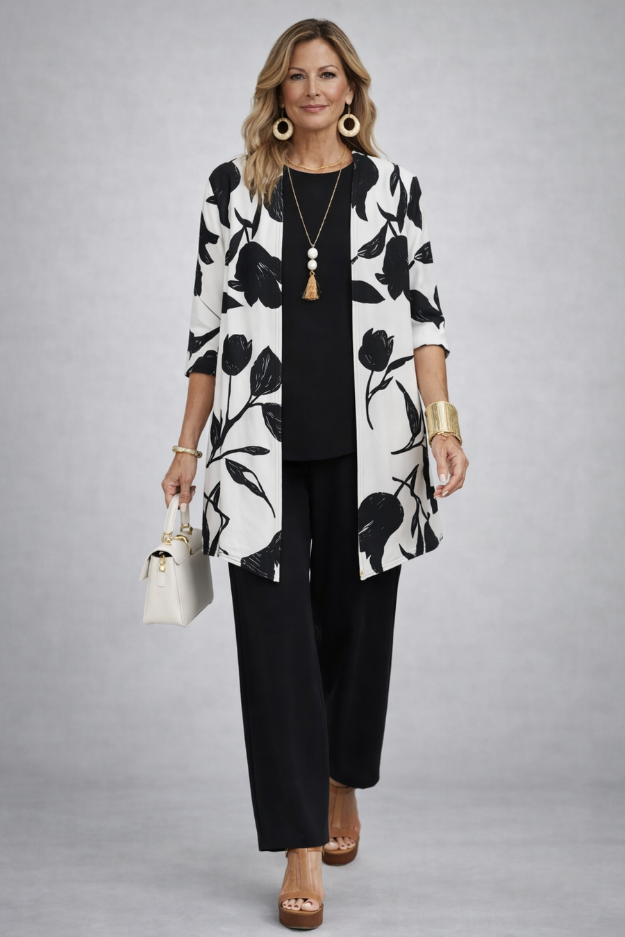 ELIZA & MAREN | ETHELINE BLACK THREE-PIECE SET FOR WOMEN