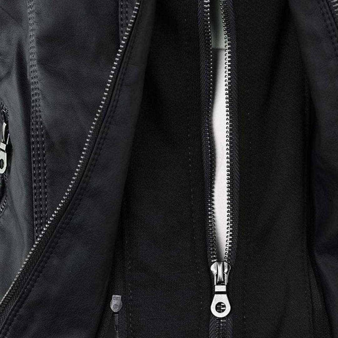 ELIZA & MAREN | SHAPED HOODED MOTO JACKET FOR WOMEN
