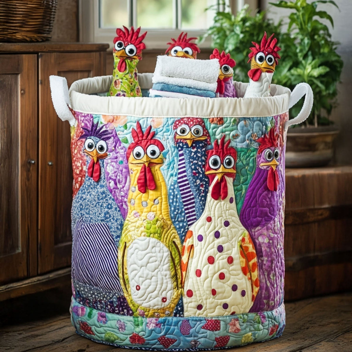 ELIZA & MAREN | FARMHOUSE CHICKEN STORAGE BASKET FOR WOMEN