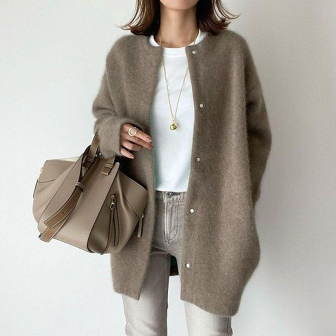 ELIZA & MAREN | LONG BUTTON FRONT CARDIGAN FOR WOMEN