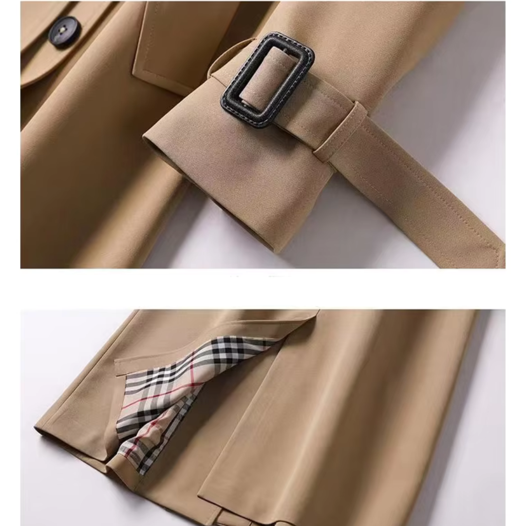 ELIZA & MAREN | BELTED LONG TRENCH COAT FOR WOMEN