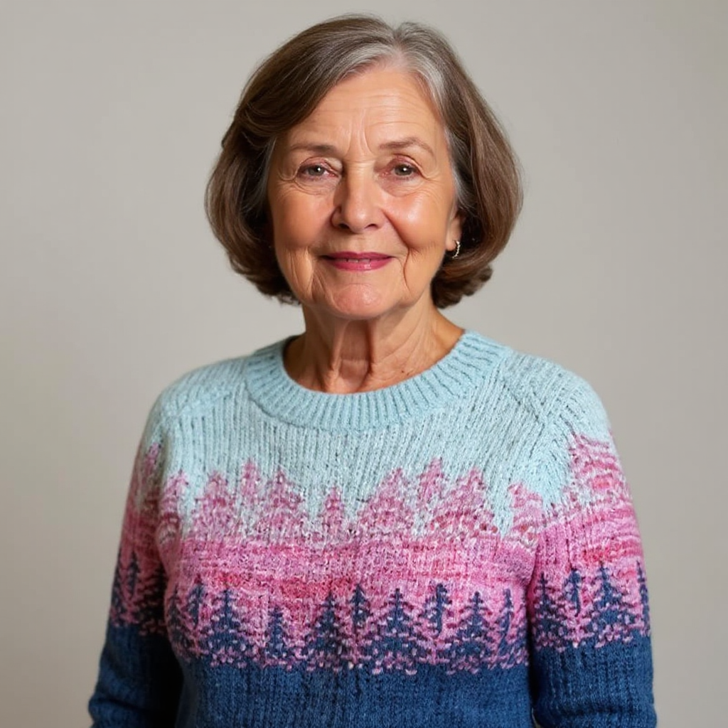 ELIZA & MAREN | FLARED HERITAGE KNIT SWEATER FOR WOMEN