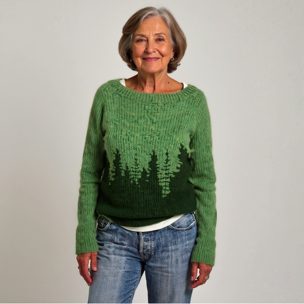 ELIZA & MAREN | EVERYDAY PATTERN KNIT SWEATER FOR WOMEN