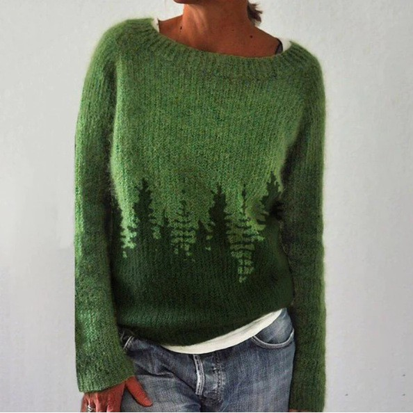 ELIZA & MAREN | EVERYDAY PATTERN KNIT SWEATER FOR WOMEN