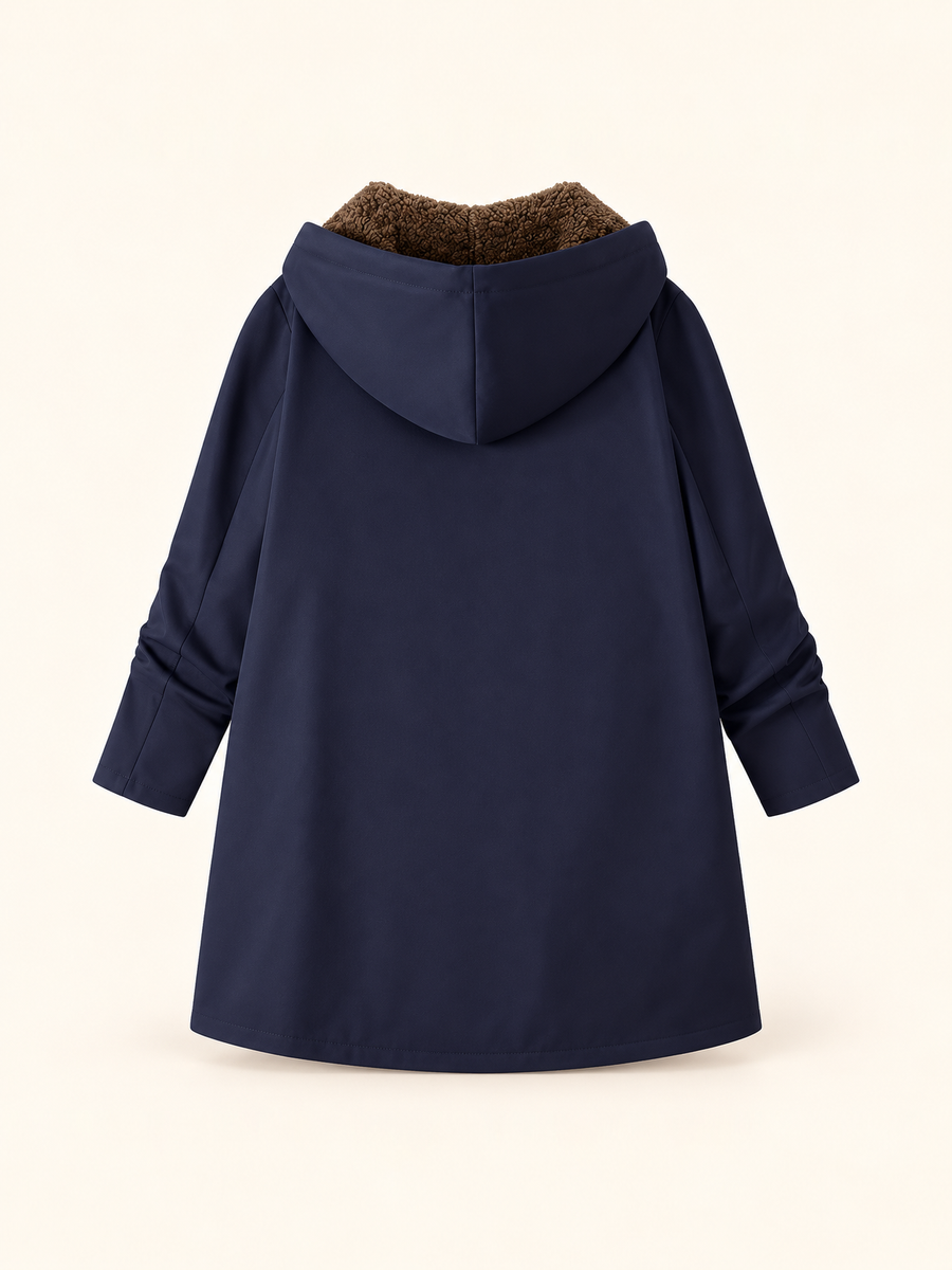 ELIZA & MAREN | SHERPA-LINED HOODED COAT FOR WOMEN