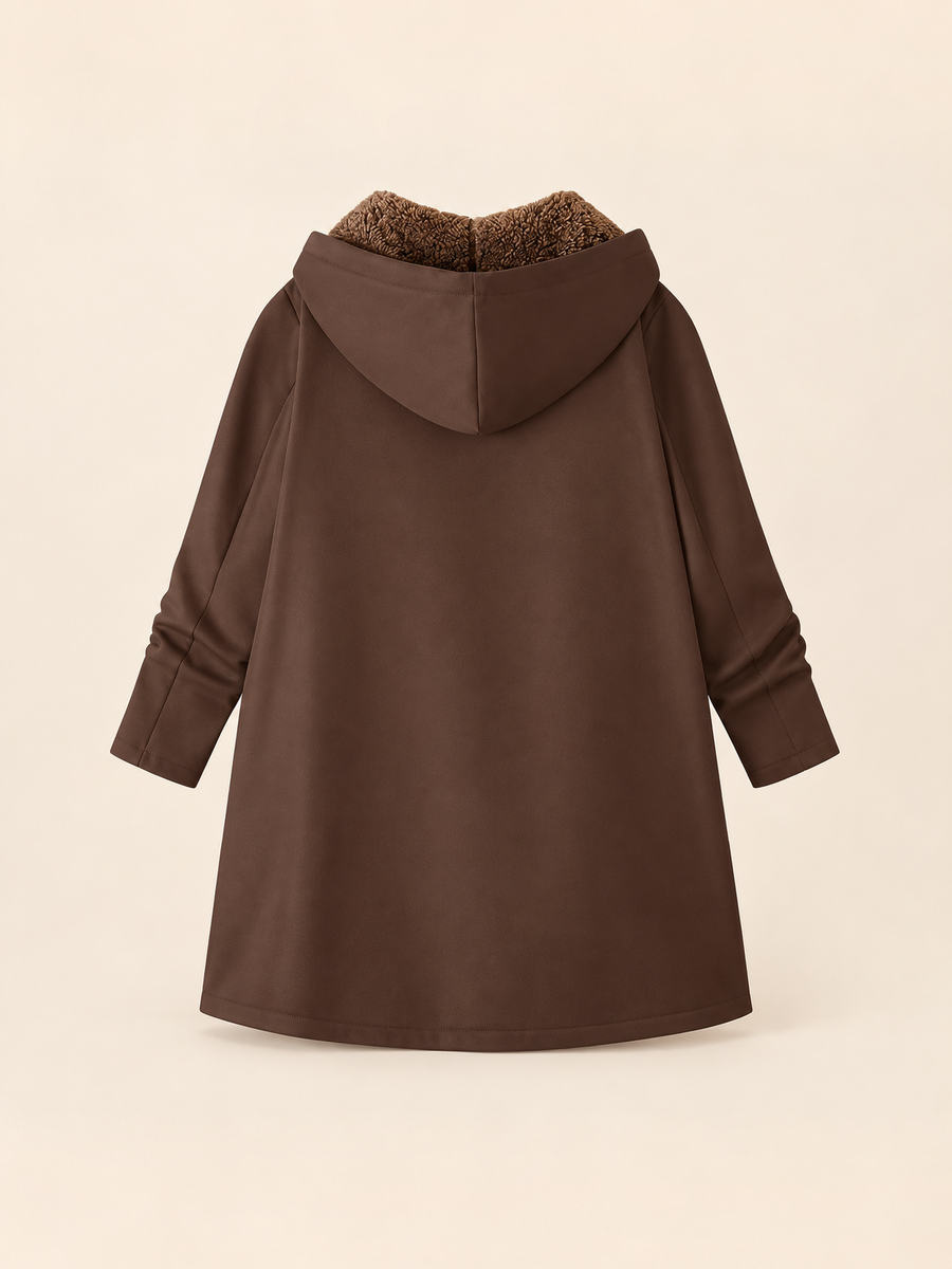 ELIZA & MAREN | SHERPA-LINED HOODED COAT FOR WOMEN