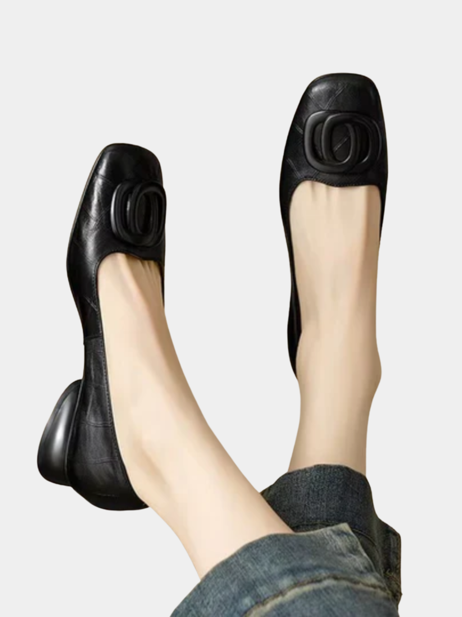 ELIZA & MAREN | SQUARE TOE BALLET FLATS FOR WOMEN