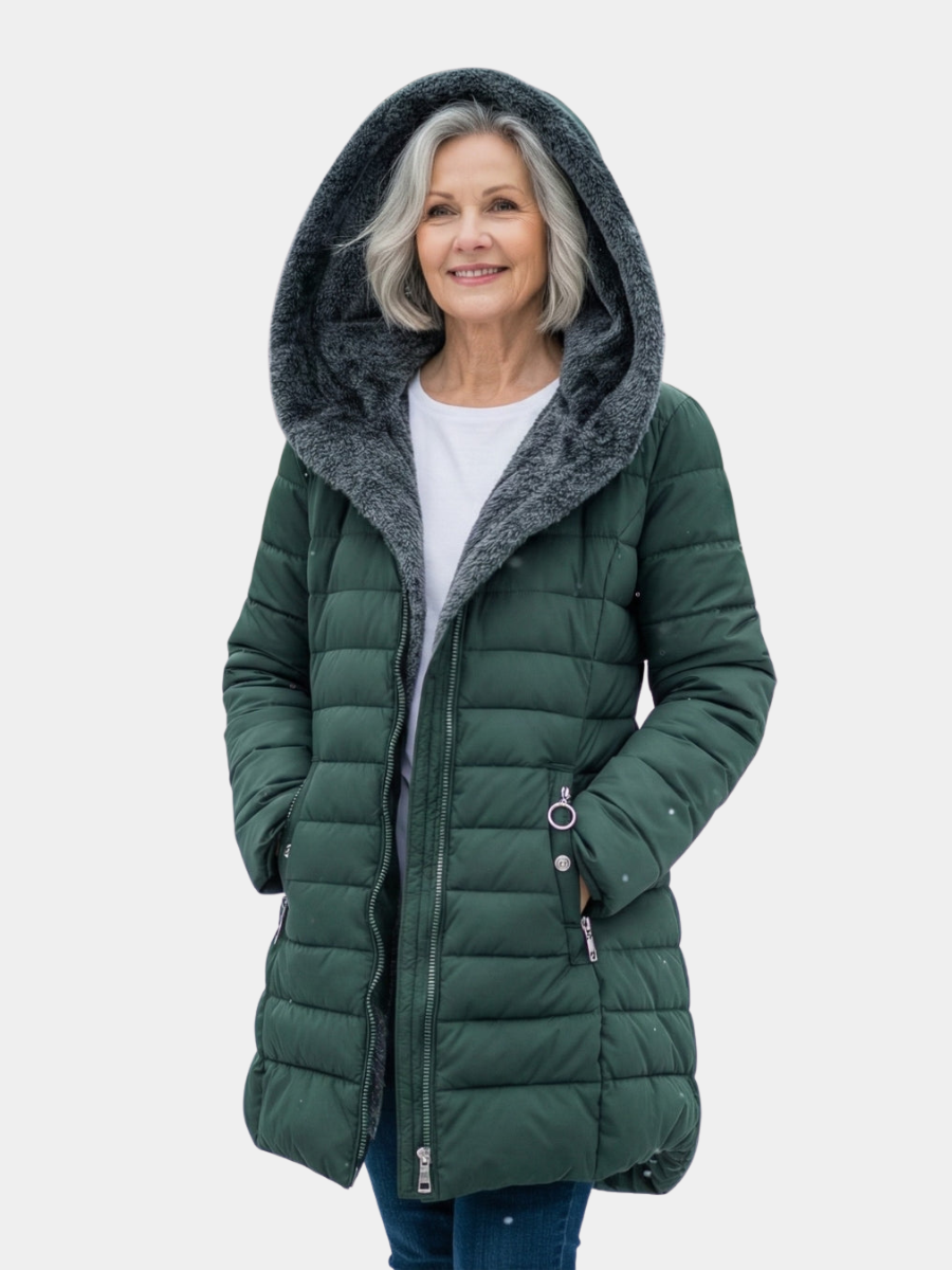 ELIZA & MAREN | FLEECE-LINED PUFFER COAT FOR WOMEN