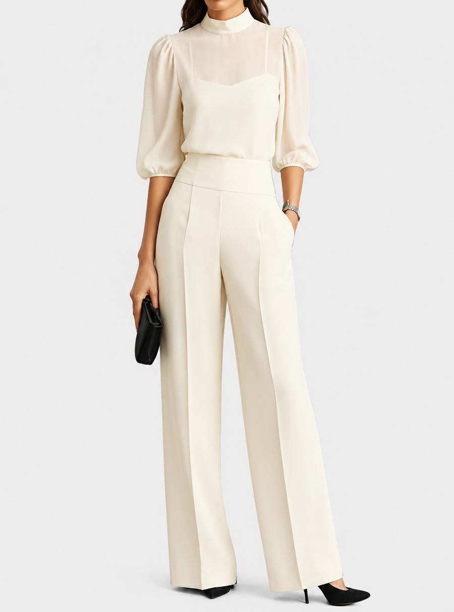 ELIZA & MAREN | FLOWING THREE-PIECE PANTS SET FOR WOMEN