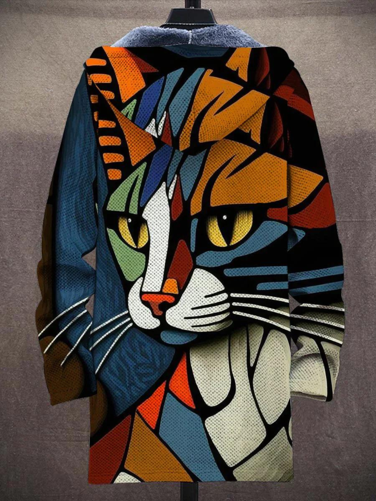 ELIZA & MAREN | RETRO ART HOODED CARDIGAN FOR WOMEN