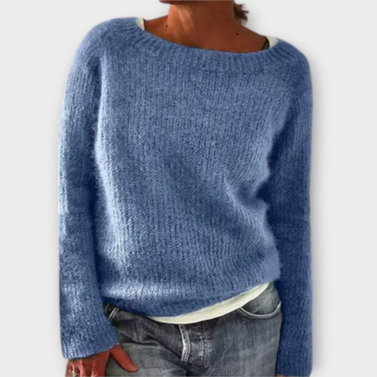 ELIZA & MAREN | COLORFUL RETRO KNIT SWEATSHIRT FOR WOMEN