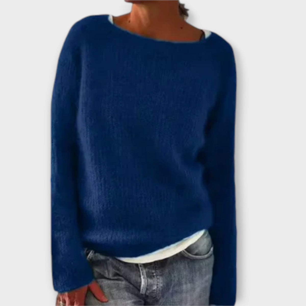 ELIZA & MAREN | COLORFUL RETRO KNIT SWEATSHIRT FOR WOMEN