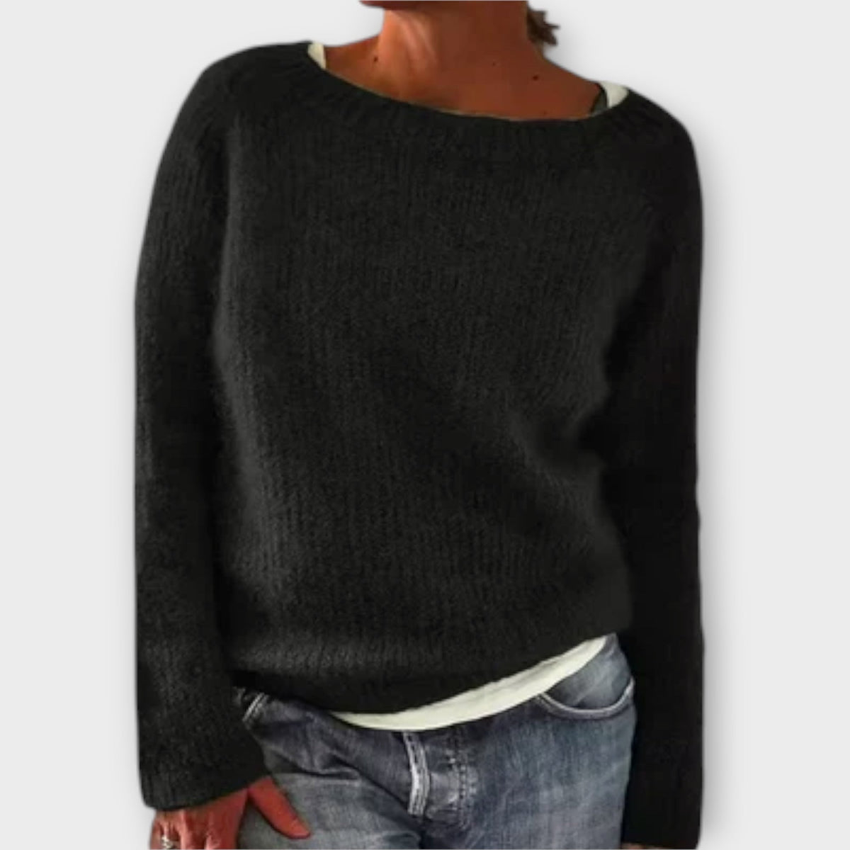 ELIZA & MAREN | COLORFUL RETRO KNIT SWEATSHIRT FOR WOMEN