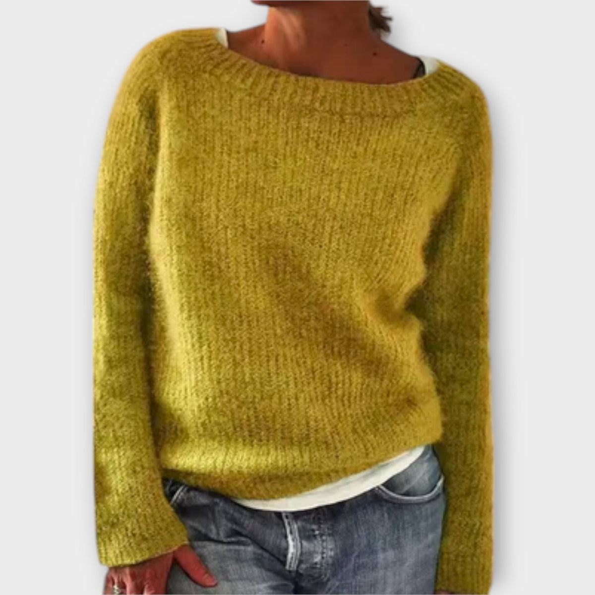 ELIZA & MAREN | COLORFUL RETRO KNIT SWEATSHIRT FOR WOMEN