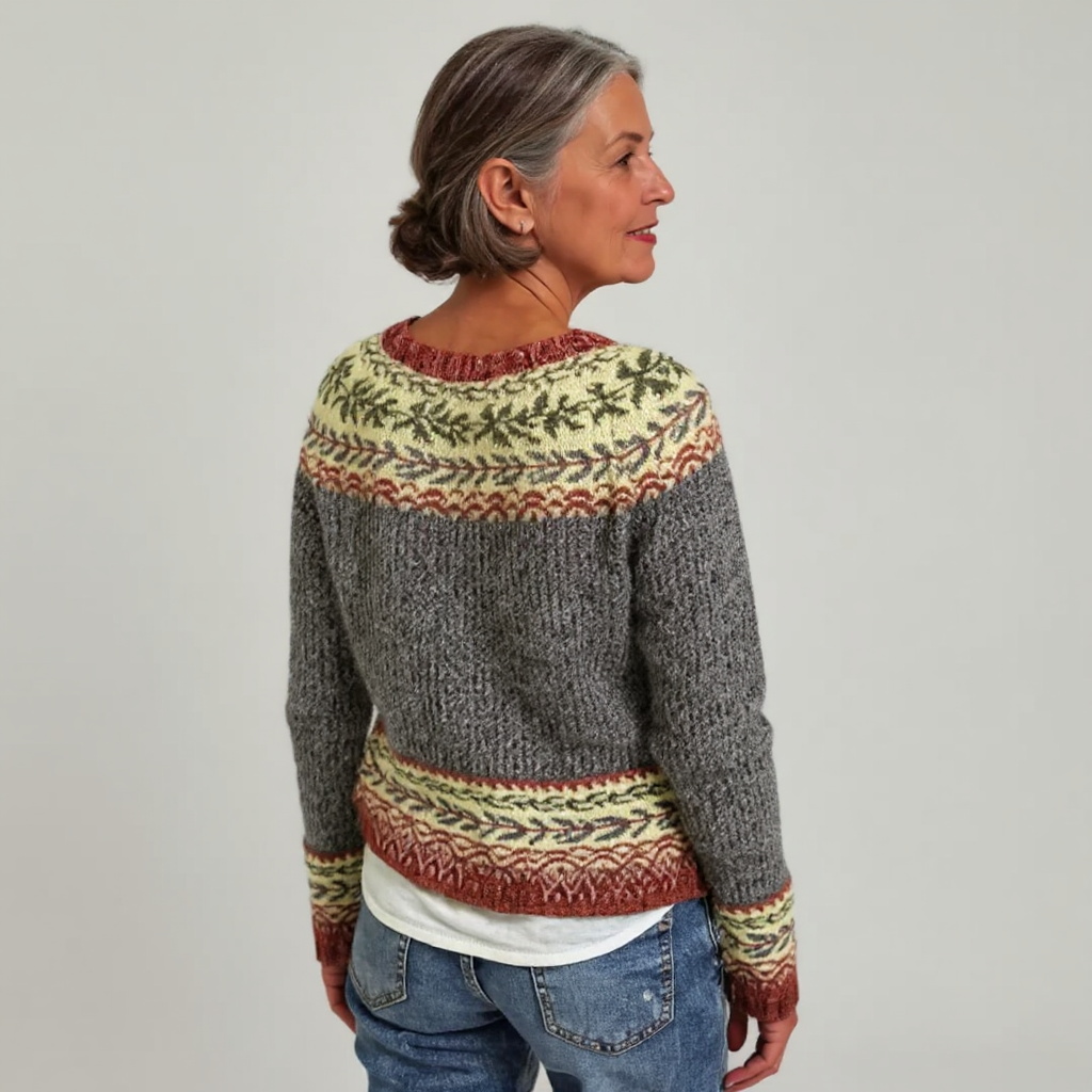 ELIZA & MAREN | FLARED RETRO KNIT SWEATER FOR WOMEN