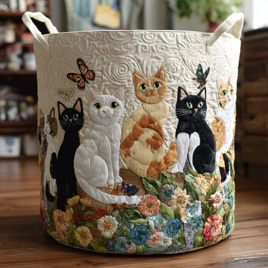 ELIZA & MAREN | GARDEN CATS STORAGE BASKET FOR WOMEN